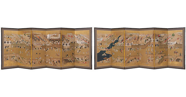 「四条河原図屏風」の高精細複製品