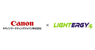 “キヤノンMJ × Lightergy  ロゴ