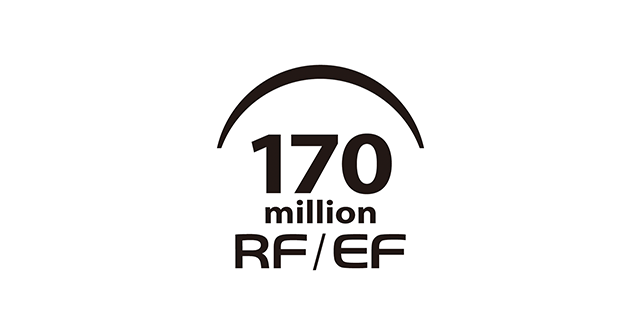 170million RF／EFレンズ記念ロゴマーク