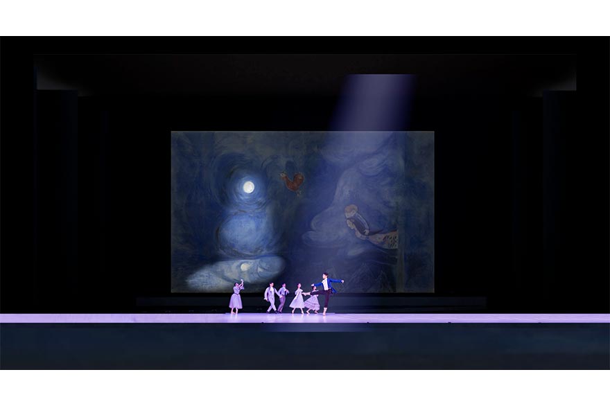 巨大LEDスクリーンでの公演イメージ