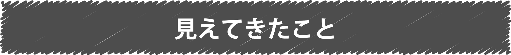 見えてきたこと