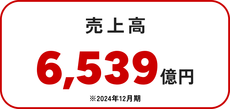 売上高6,539億円※2024年12月期
