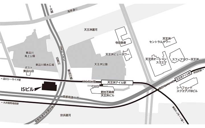 キヤノンビズアテンダ株式会社 ISビル周辺地図