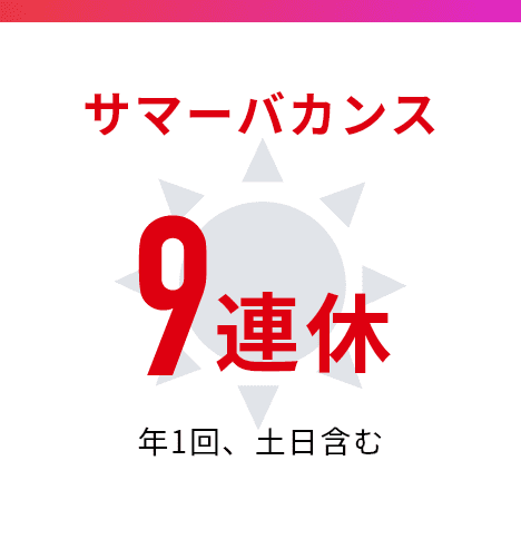 サマーバカンス9連休