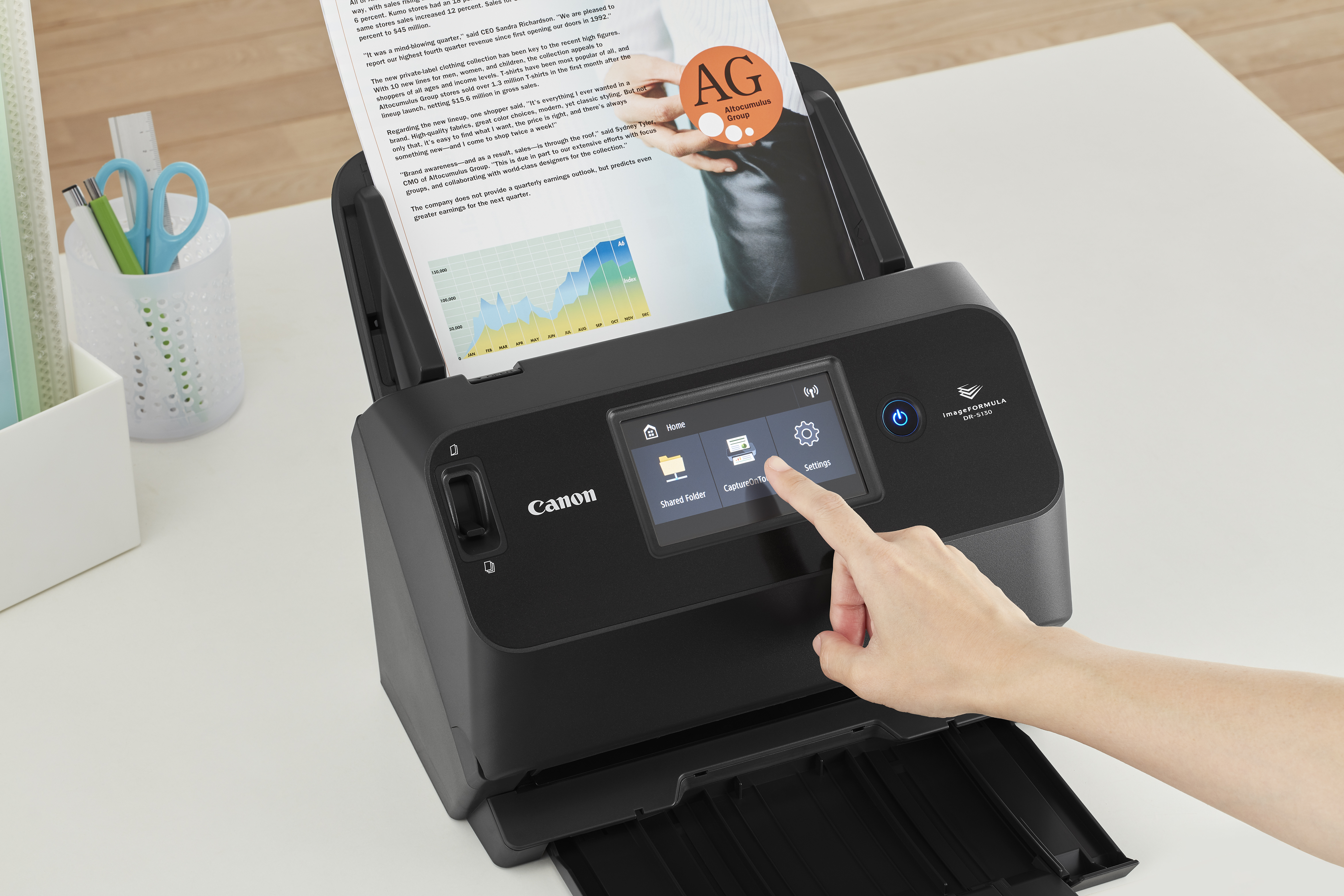 無線LANに対応したA4ネットワークモデル ドキュメントスキャナー